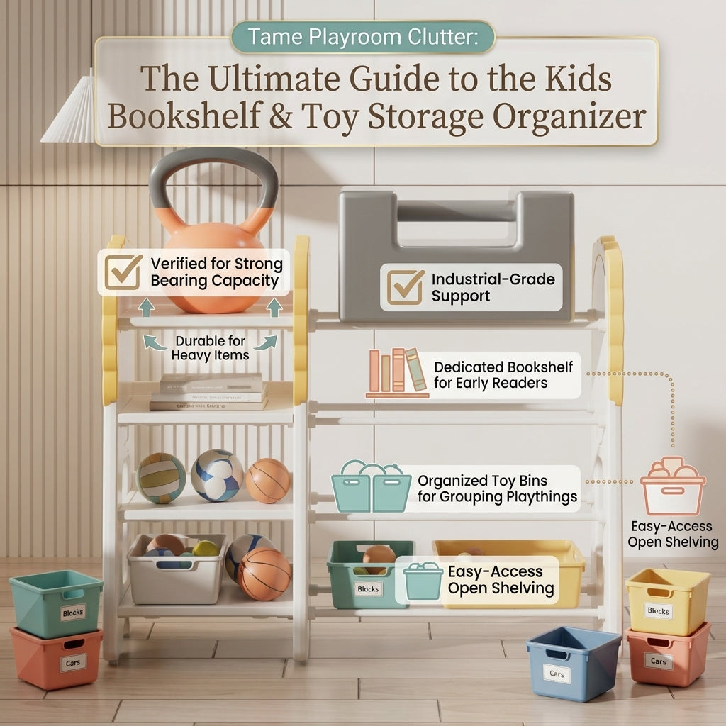 Tame Playroom Clutter: The Ultimate Guide to the Kids Bookshelf & Toy Storage Organizer