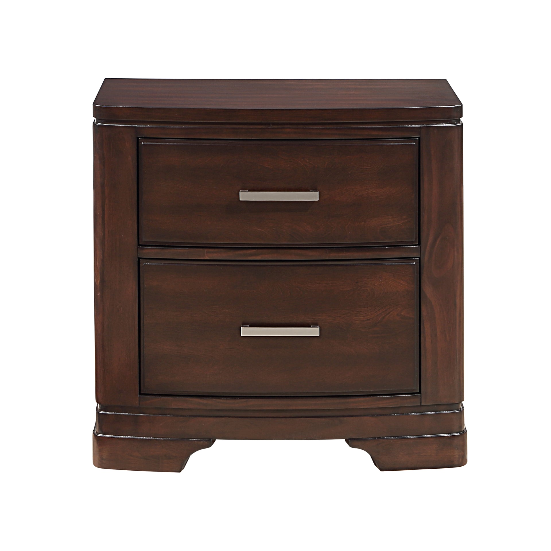 Hudson Collection Nightstand with Chrome Bar Hardware