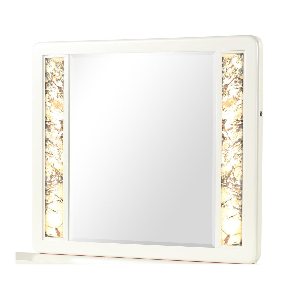 La Pierre - Rectangular Mirror & LED Lighting Panels - Beige