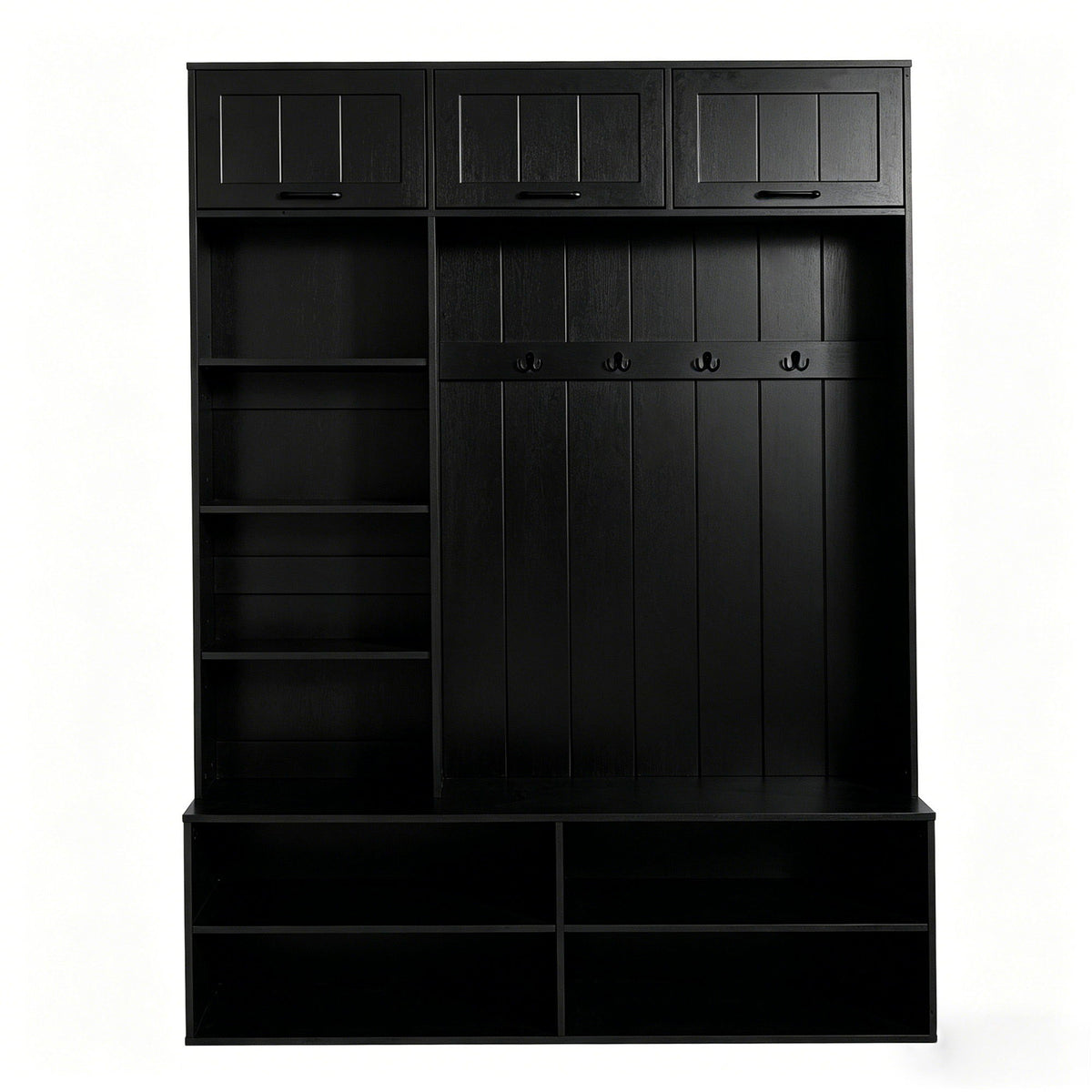 Farmhouse Hall Tree & Bench And Shoe Storage