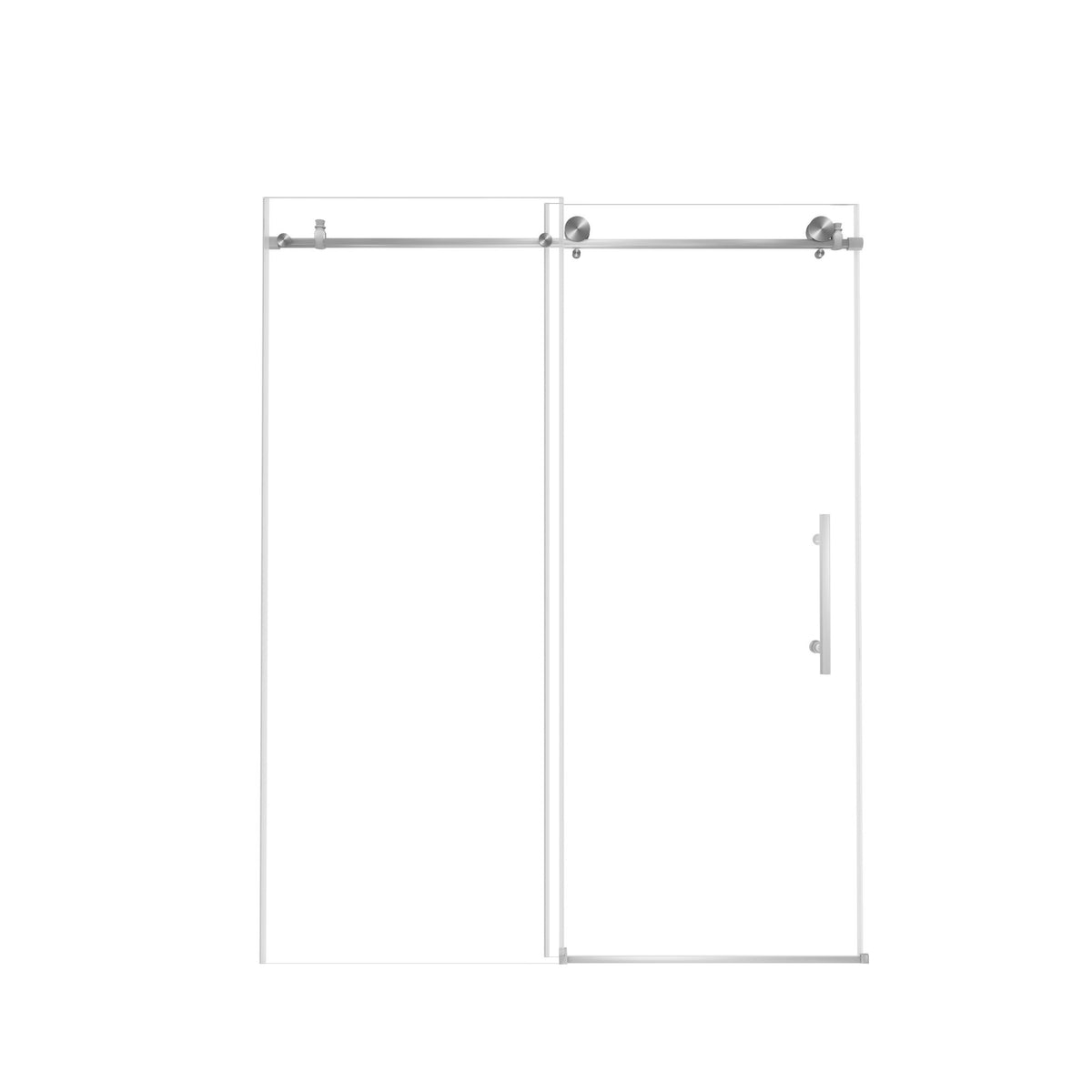 Frameless Shower Door, Smooth Sliding Tracks