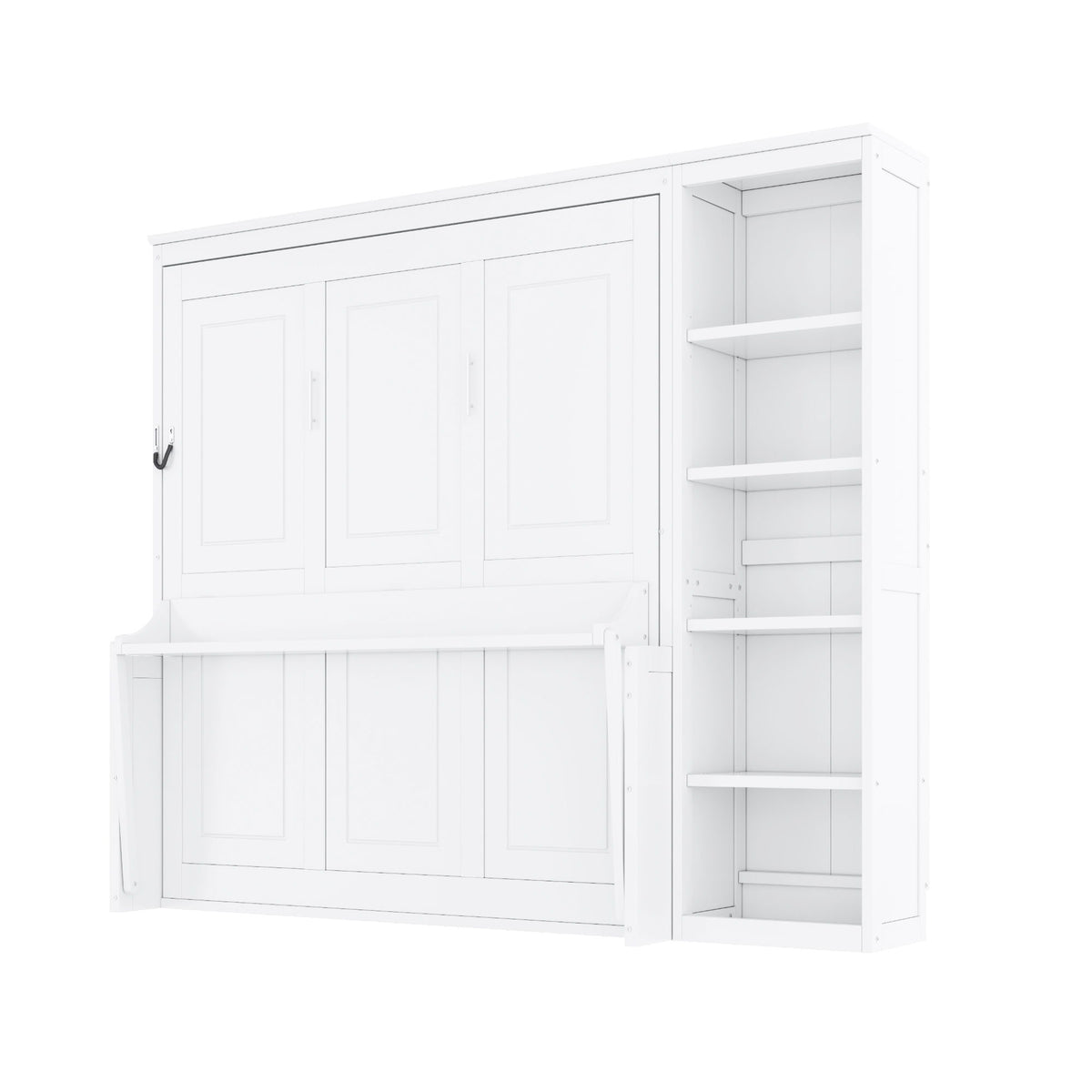 Sturdy Murphy Bed With Desk And Bookshelf