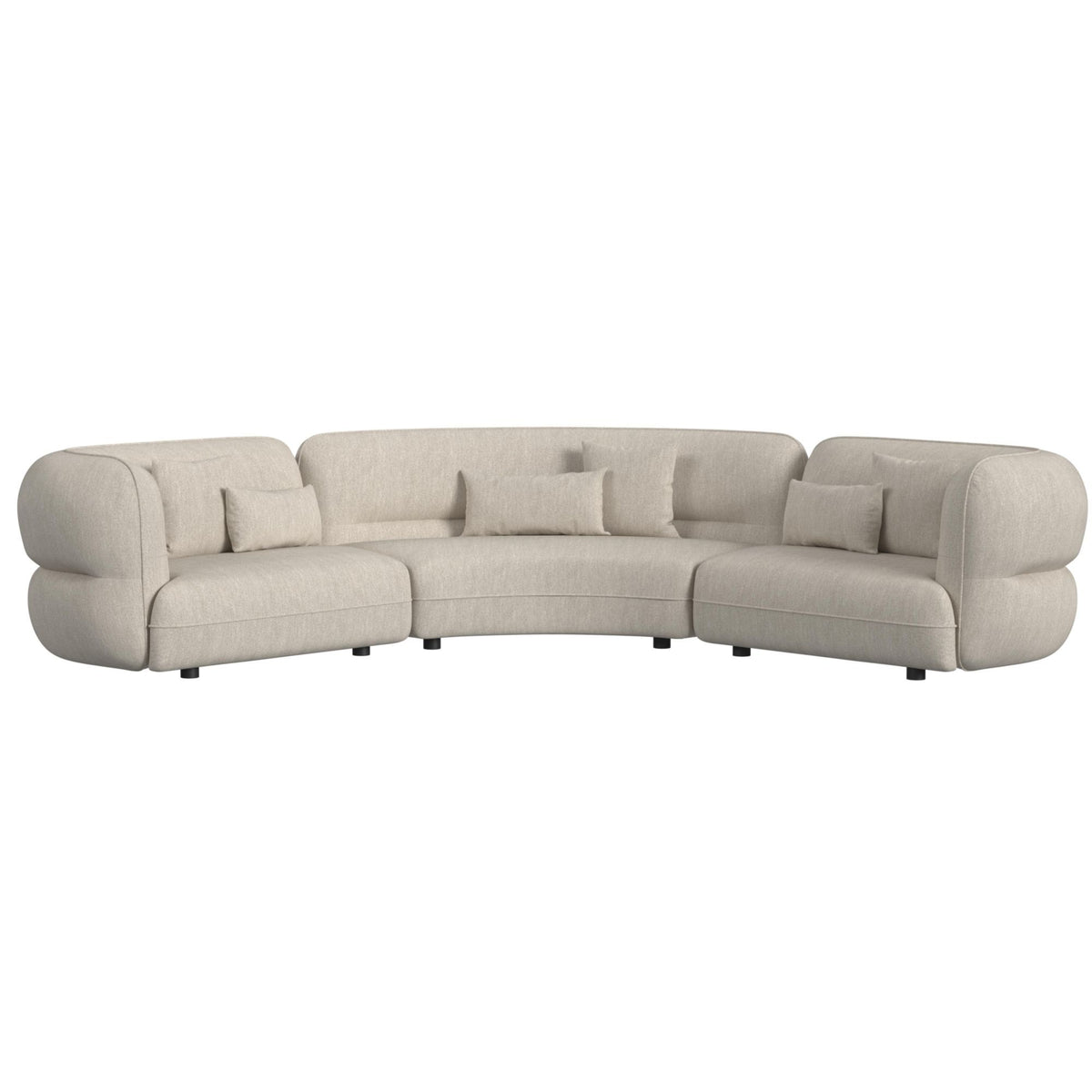 Four Seasons - Sectional Set With 6 Pillows - Camel