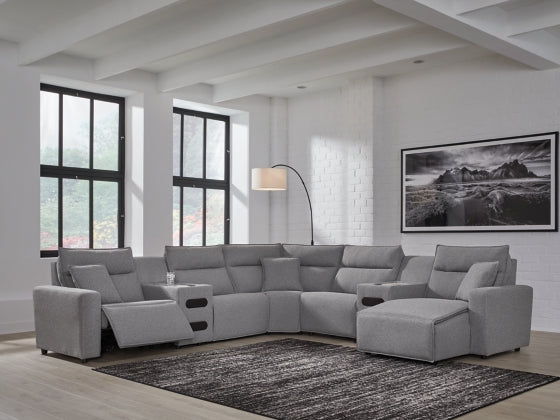 Modmax II 7-Piece Power Reclining Sectional with Chaise and Audio Consoles