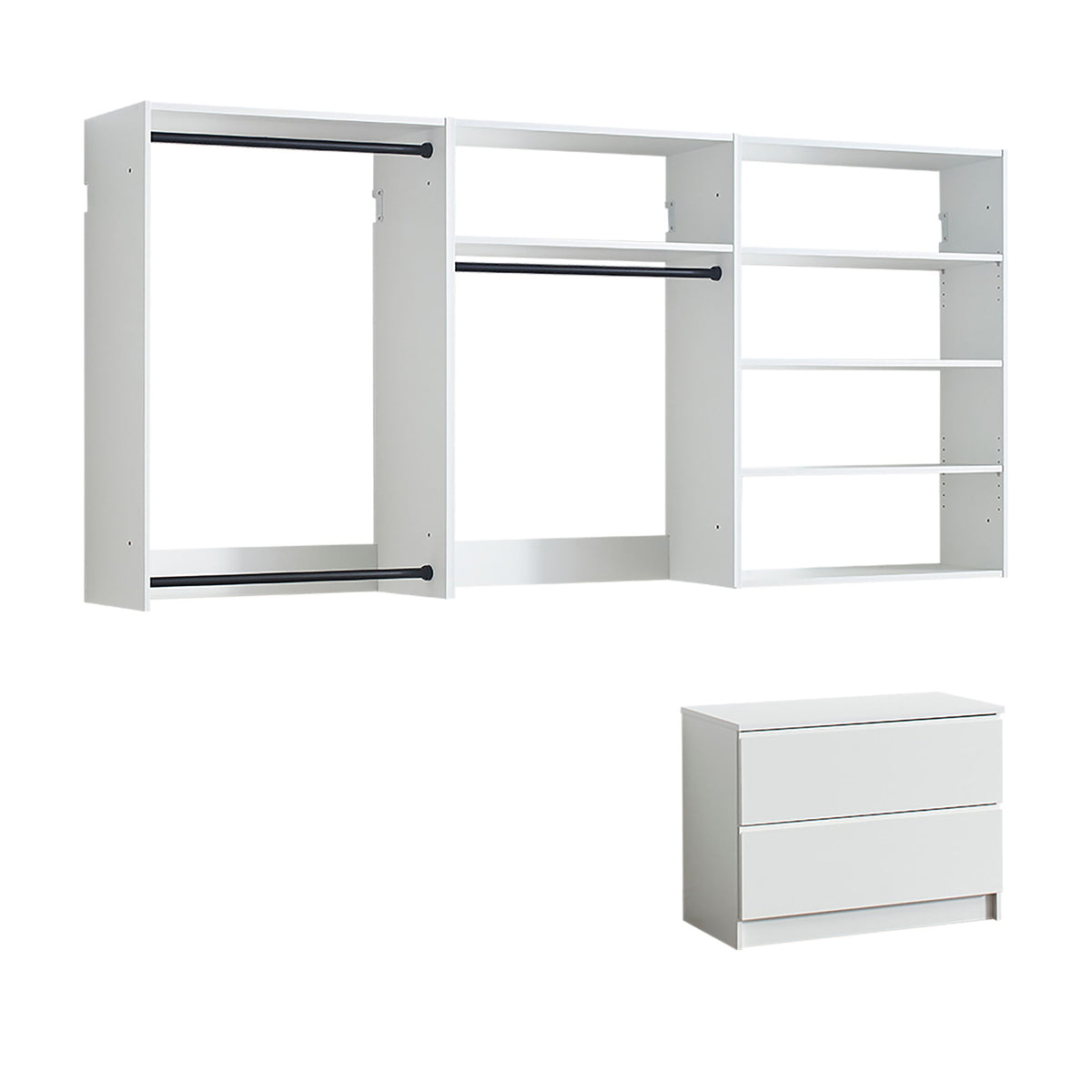 Devi - Wall Mounted Wood Closet System & Modular Units