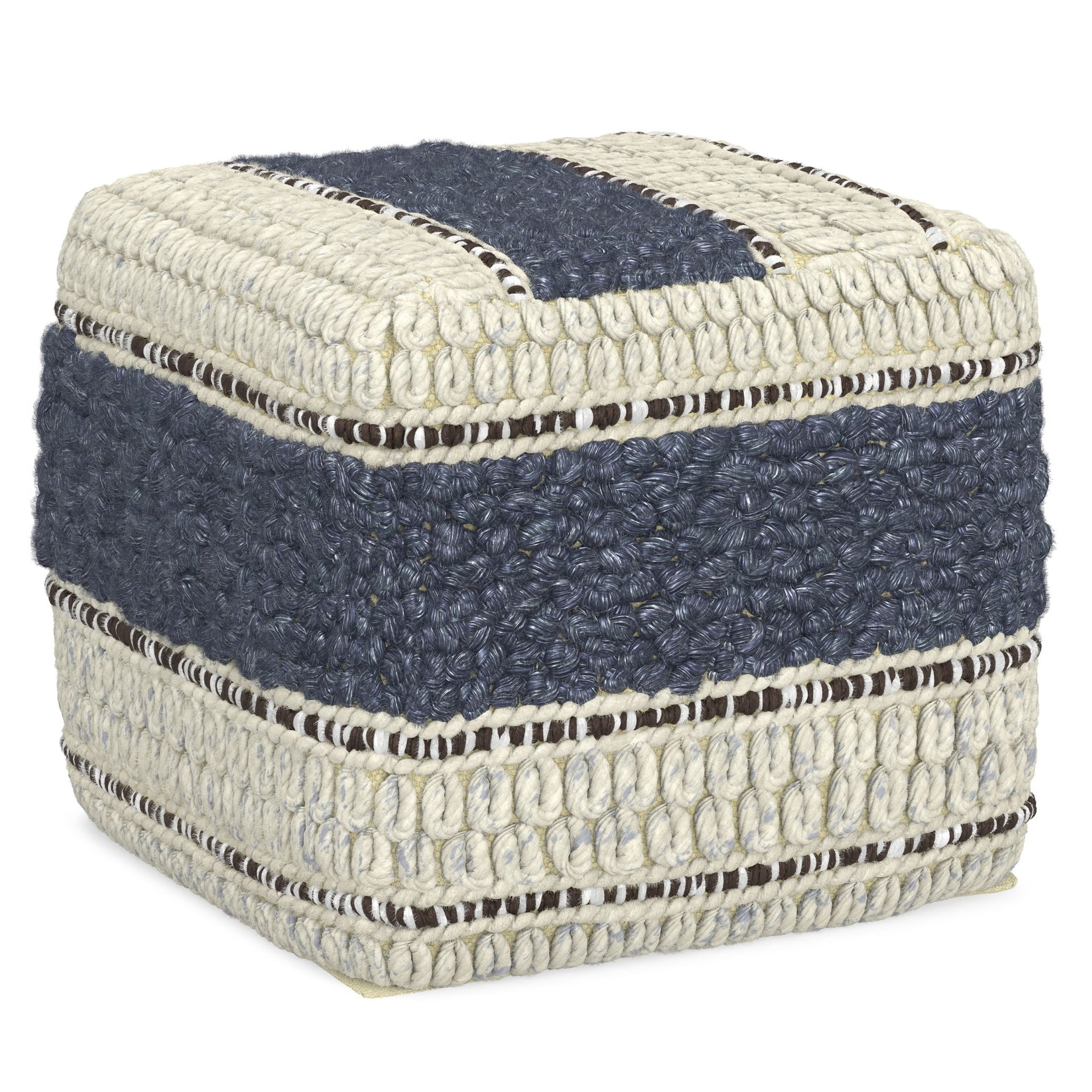 Grady - Handcrafted Square Pouf