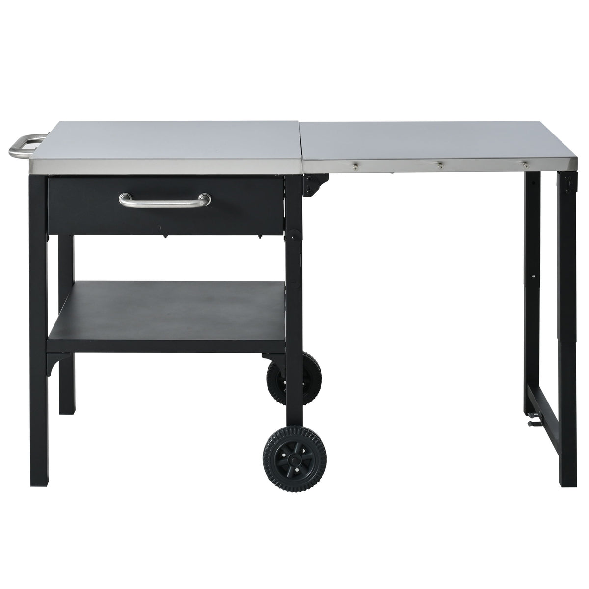 Foldable Outdoor Kitchen Cart With Storage For Patio