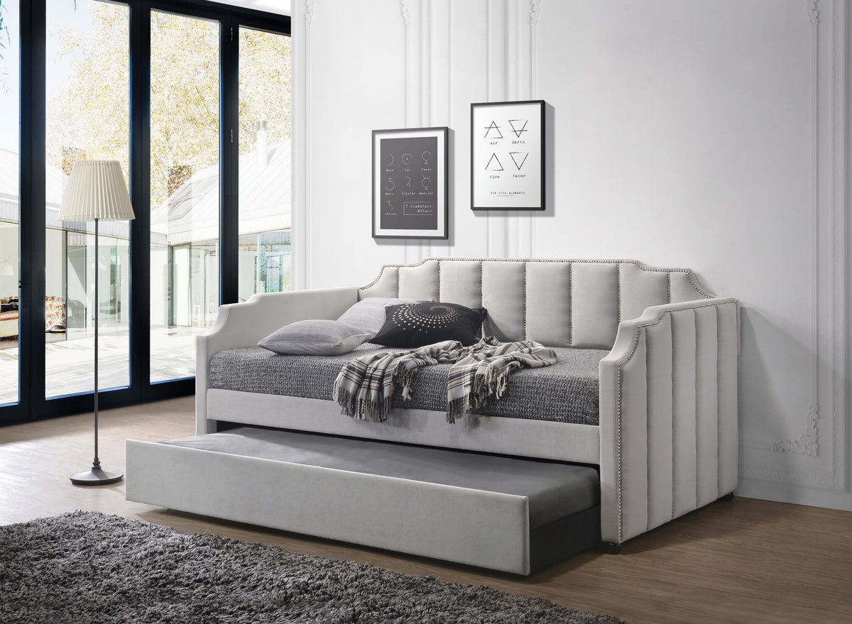 Peridot - Twin Daybed With Trundle - Gray