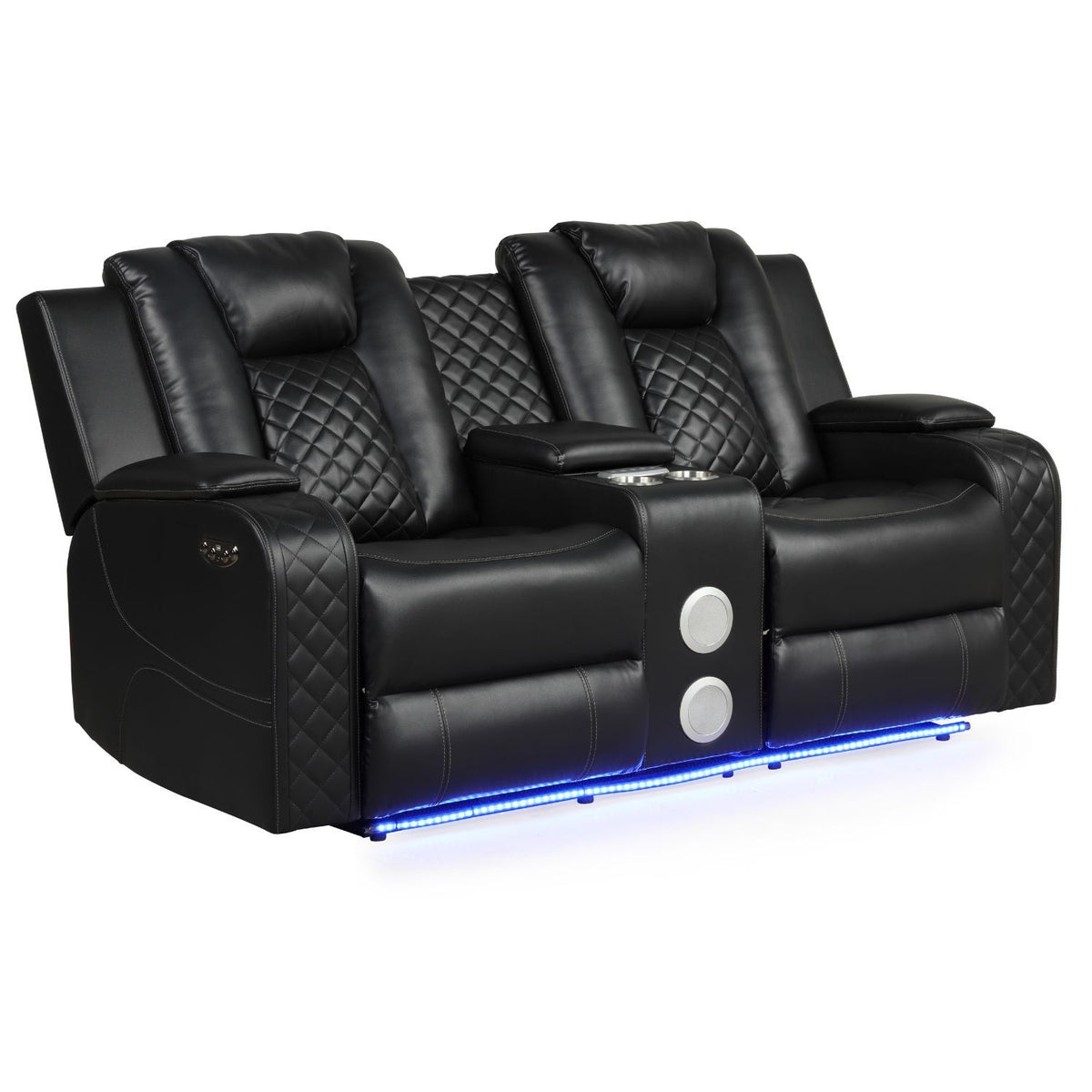 Benz - Power Reclining Loveseat & LED Lighting And Built In USB