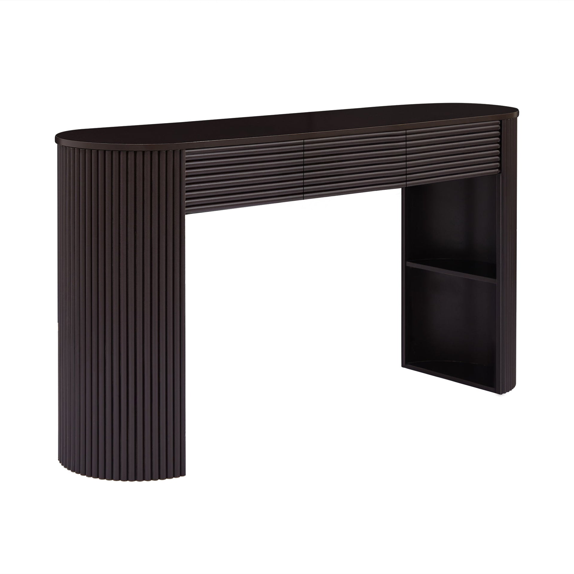 Retro Console Table With Storage, 3 Drawers