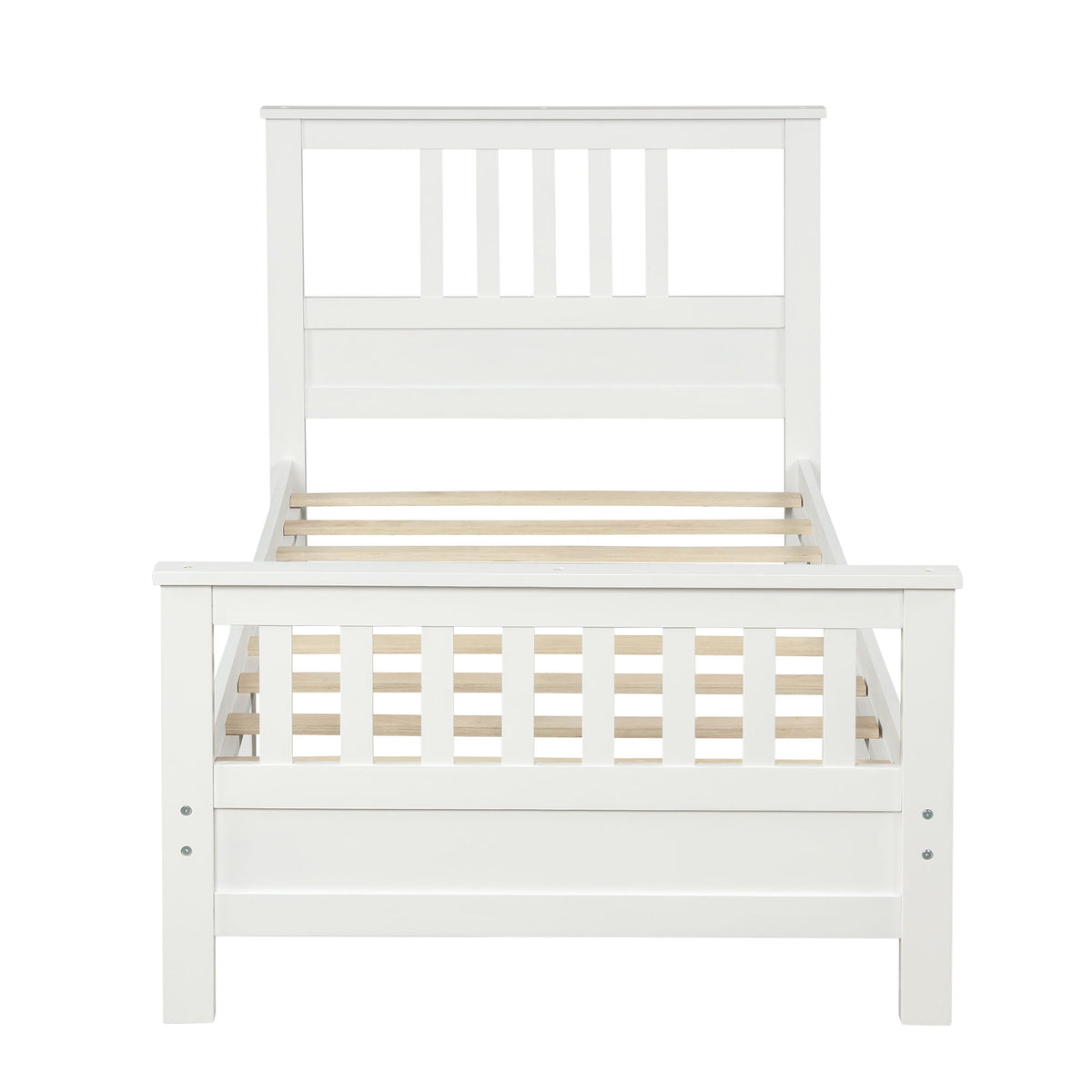 Platform Bed With Paneled Headboard And Footboard
