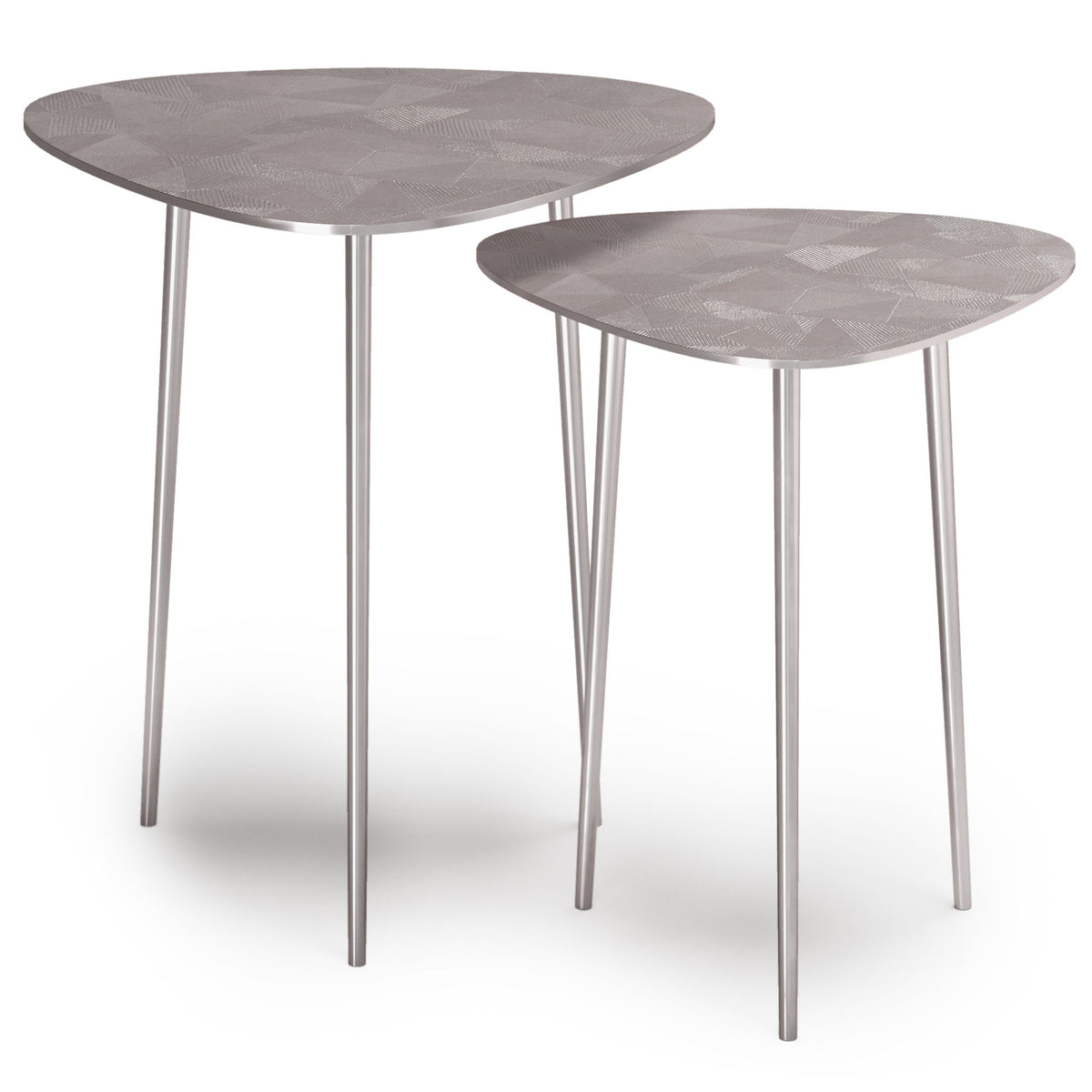 Shelton - 2 Piece Metal Nesting Table - Gray