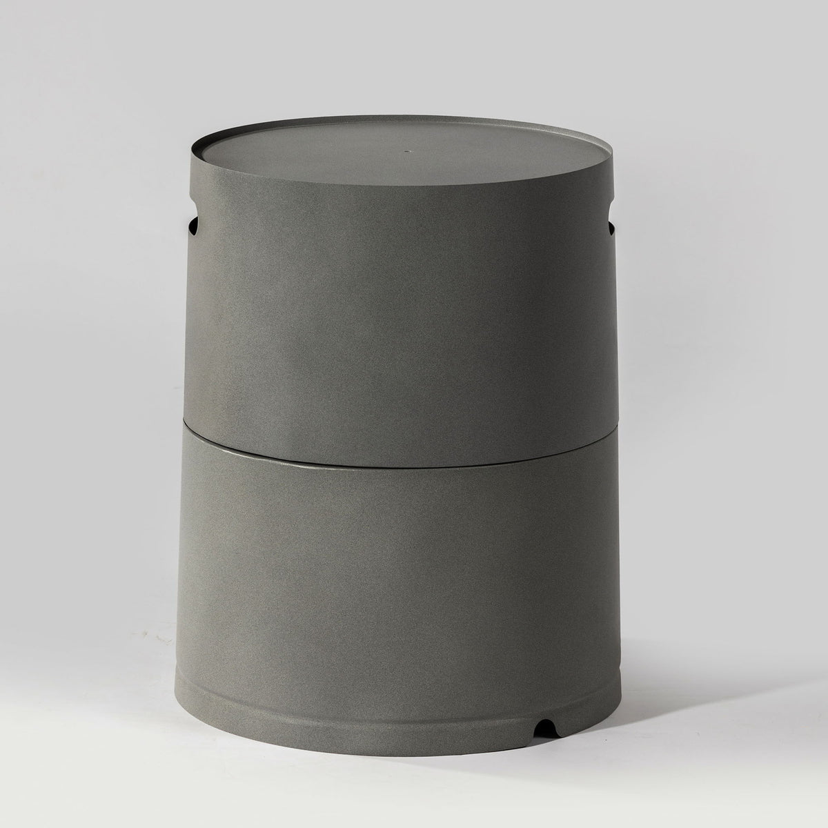Propane Tank Cover Round Tank Holder Hide Away Side Table - Gray