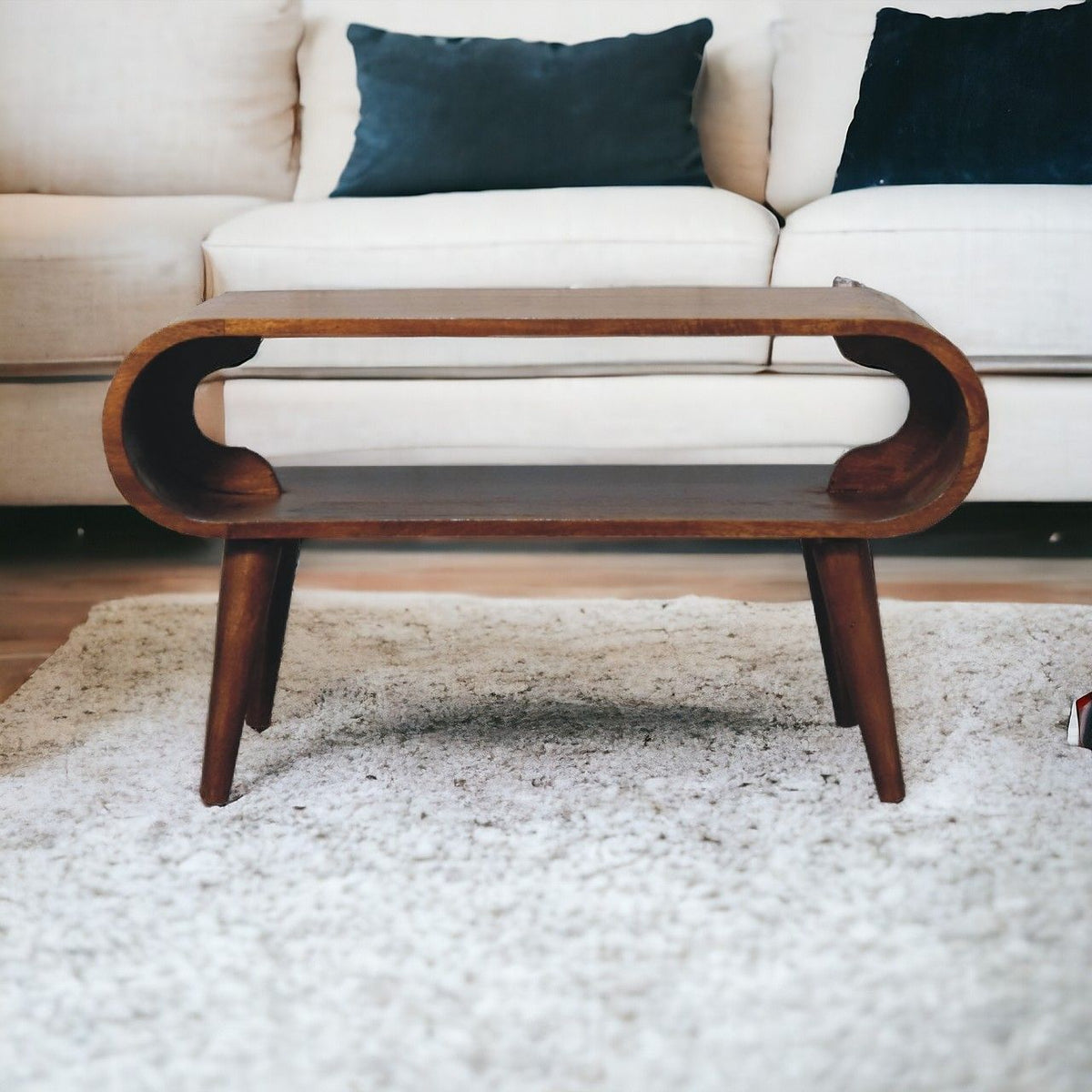Solid Wood Open Coffee Table