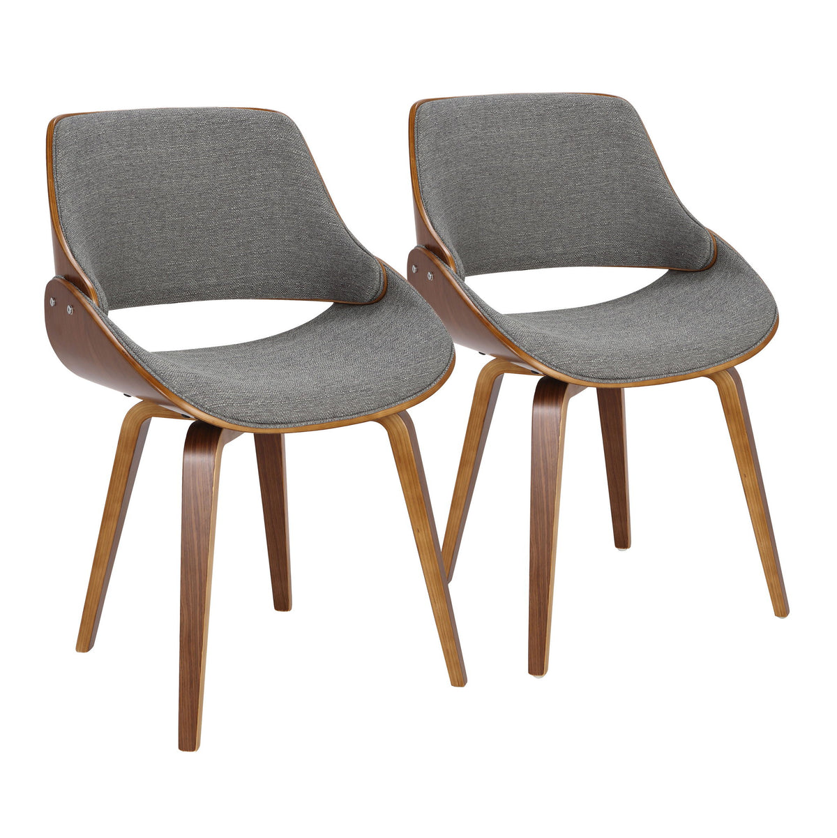 Fabrizzi - Mid-Century Modern Dining / Chair (Set of 2) - Gray