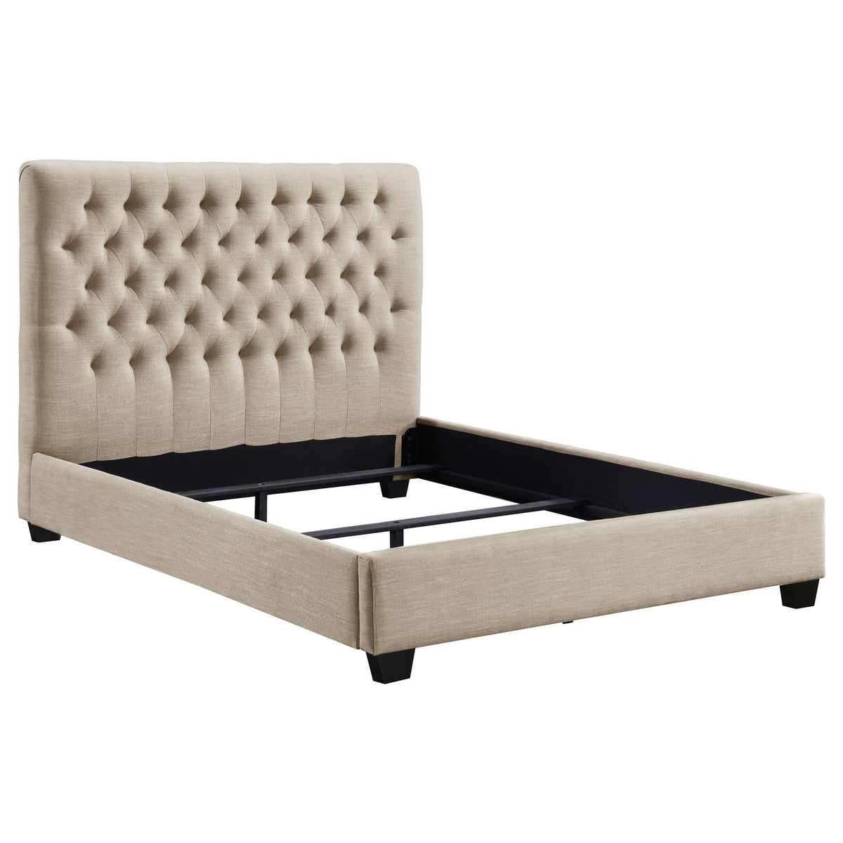 Saintes - Tufted Upholstered Wingback Bed