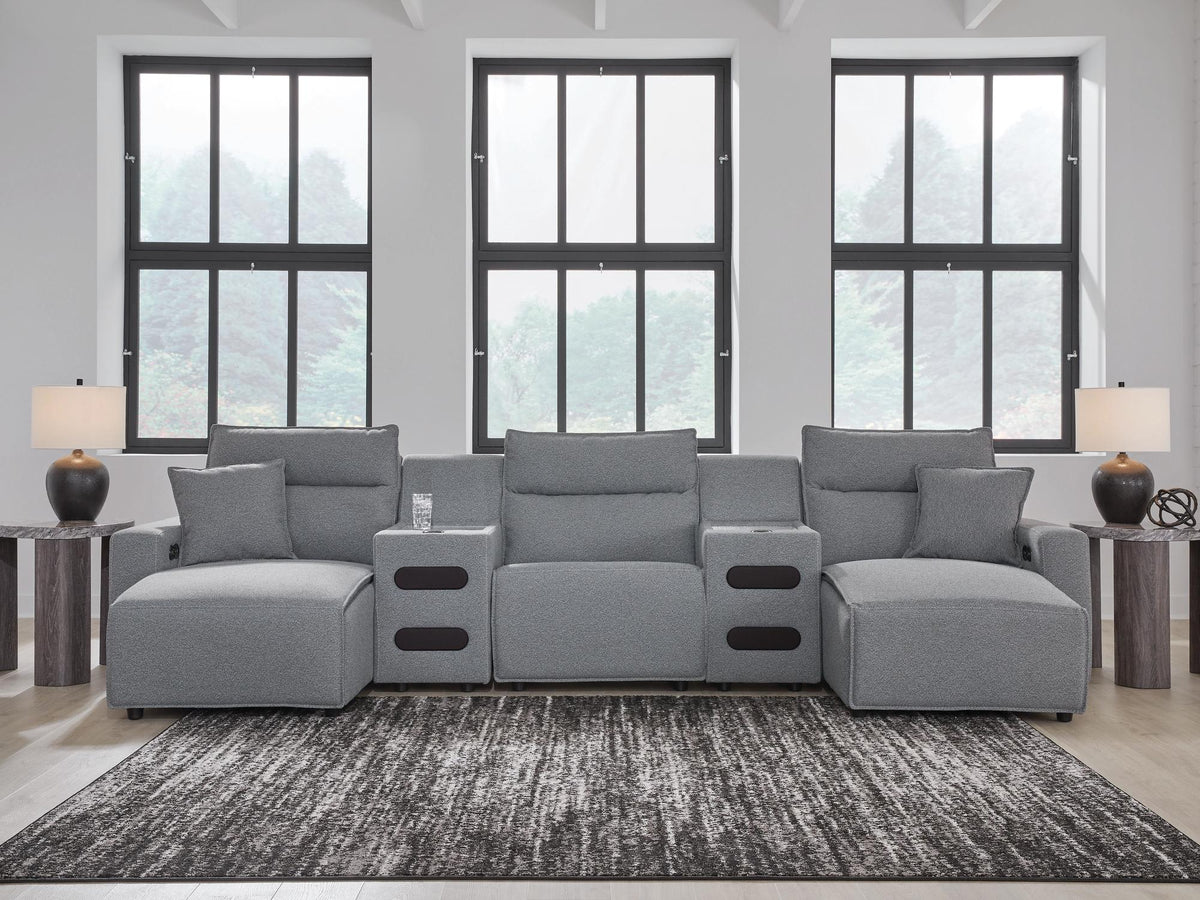 Modmax II 5-piece Power Reclining Sectional With Chaise and Audio Consoles