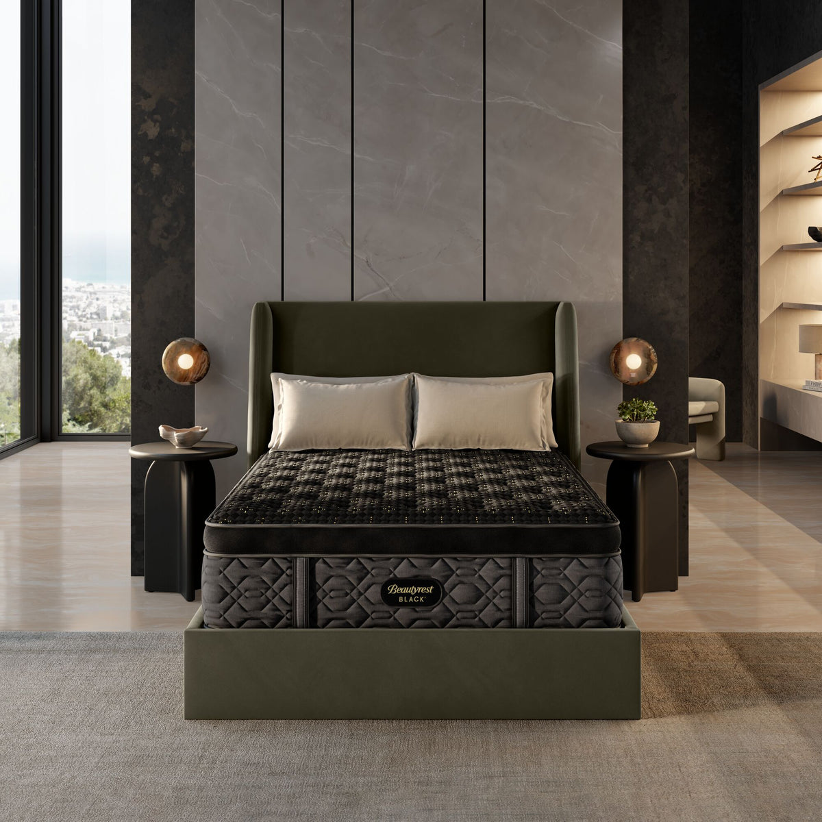 Beautyrest Black® Series Four 17.5" Medium Summit Pillow Top Mattress Set