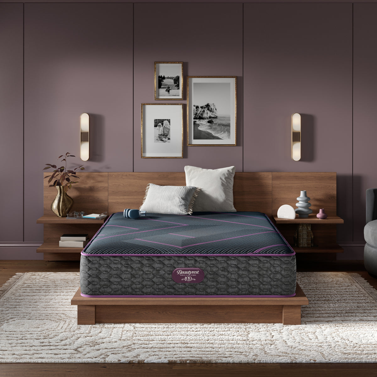 Beautyrest World Class Level Three Hybrid Firm Mattress Set